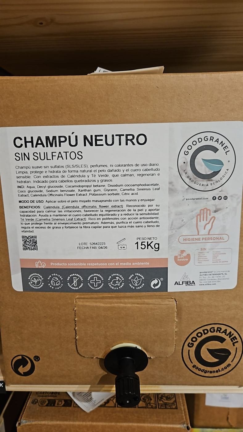Champú neutro sin sulfatos Goodgranel